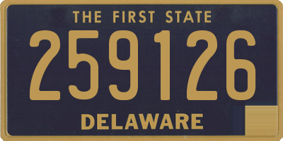 DE license plate 259126