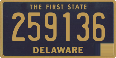 DE license plate 259136