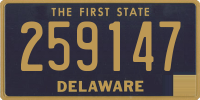 DE license plate 259147