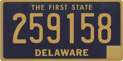 DE license plate 259158