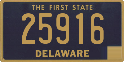 DE license plate 25916