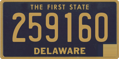DE license plate 259160