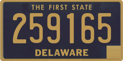 DE license plate 259165