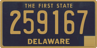 DE license plate 259167