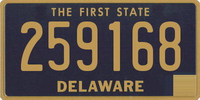 DE license plate 259168