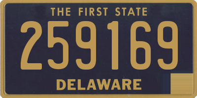 DE license plate 259169