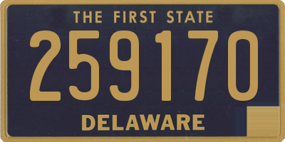 DE license plate 259170