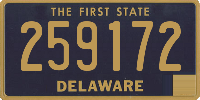 DE license plate 259172