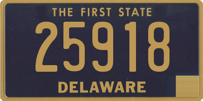 DE license plate 25918