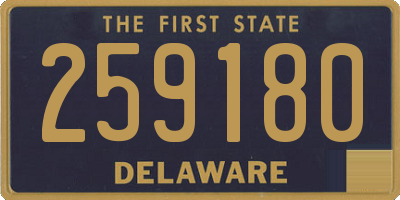 DE license plate 259180