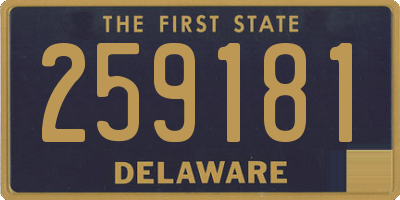 DE license plate 259181