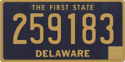 DE license plate 259183