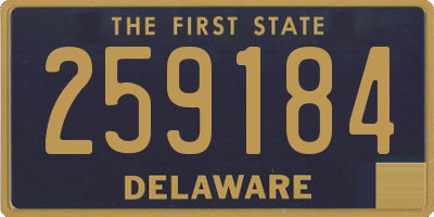 DE license plate 259184