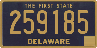 DE license plate 259185