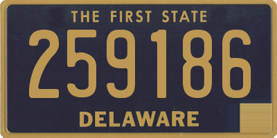 DE license plate 259186