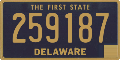 DE license plate 259187