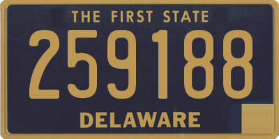 DE license plate 259188