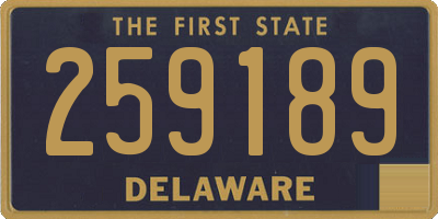DE license plate 259189
