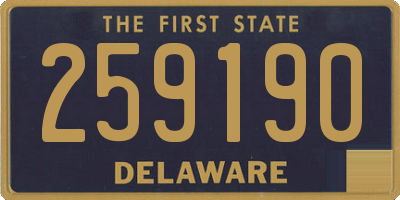 DE license plate 259190