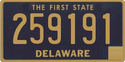 DE license plate 259191
