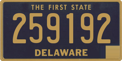 DE license plate 259192
