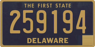 DE license plate 259194