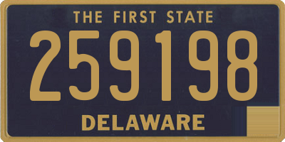 DE license plate 259198