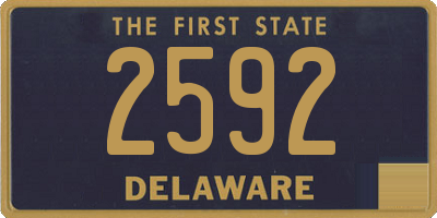 DE license plate 2592