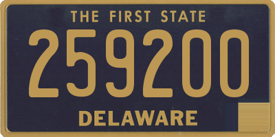 DE license plate 259200