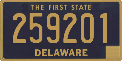DE license plate 259201