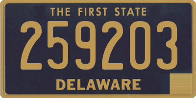 DE license plate 259203