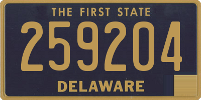 DE license plate 259204