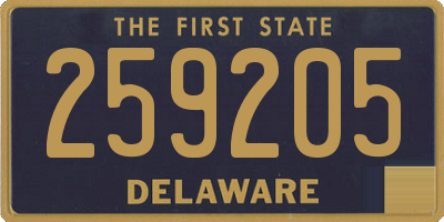 DE license plate 259205