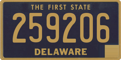 DE license plate 259206