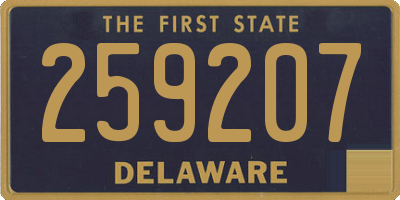 DE license plate 259207
