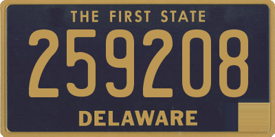 DE license plate 259208