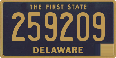 DE license plate 259209