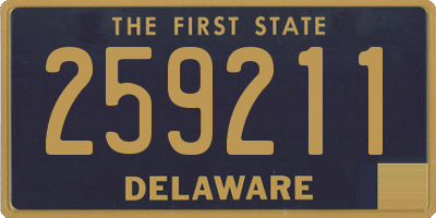 DE license plate 259211