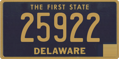 DE license plate 25922