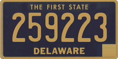 DE license plate 259223