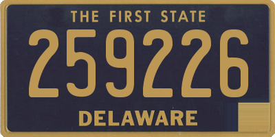 DE license plate 259226