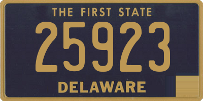 DE license plate 25923