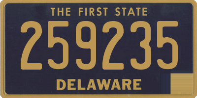 DE license plate 259235