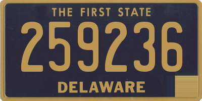 DE license plate 259236