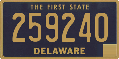 DE license plate 259240