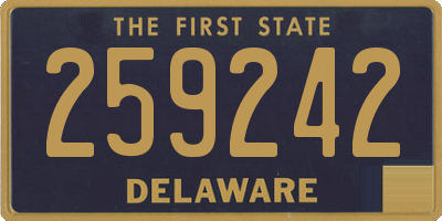 DE license plate 259242