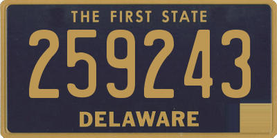 DE license plate 259243
