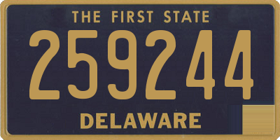 DE license plate 259244
