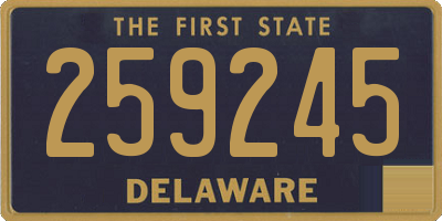 DE license plate 259245