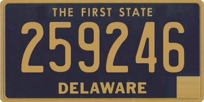 DE license plate 259246